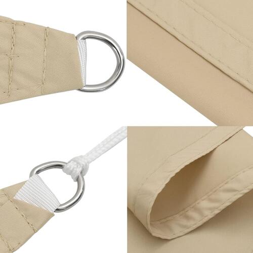 Solsejl oxford-stof firkantet 2 x 2 m beige