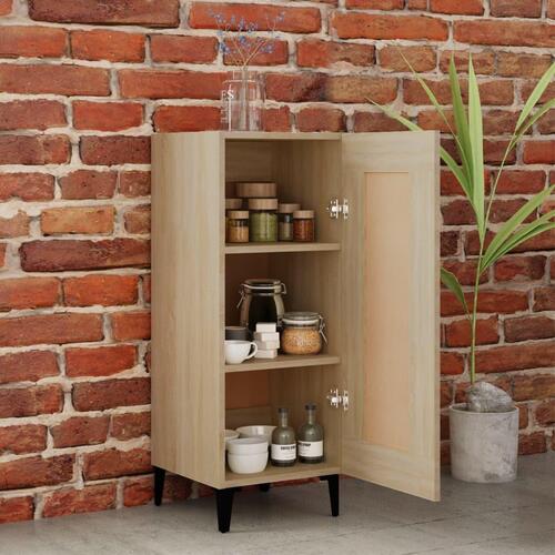 Skænk 34,5x34x90 cm konstrueret træ sonoma-eg