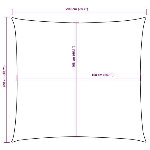 Solsejl oxford-stof firkantet 2 x 2 m beige