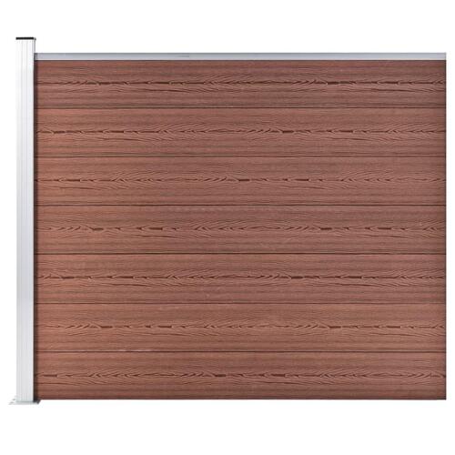 Hegnspanel 175x146 cm WPC brun