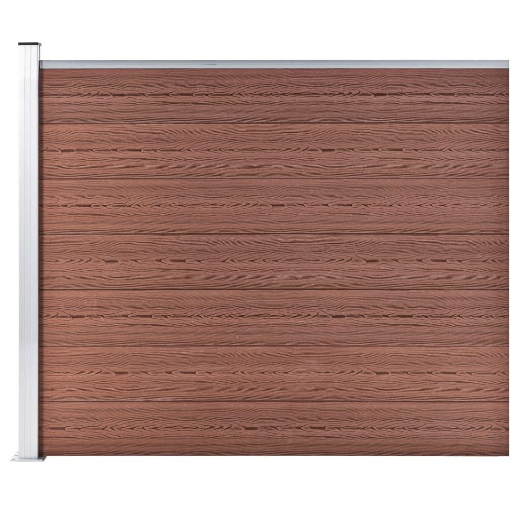 Hegnspanel 175x146 cm WPC brun