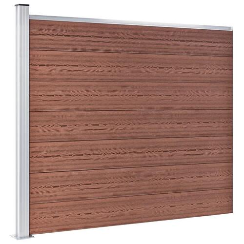 Hegnspanel 175x146 cm WPC brun