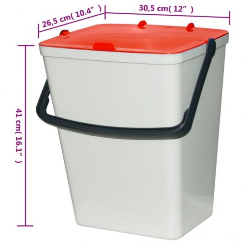 Affaldsspande med låg 4 stk. 60 l polypropylen