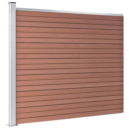 Hegnspanel 175x146 cm WPC brun