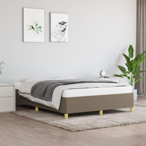 Sengeramme uden madras 140x200 cm - stof gråbrun