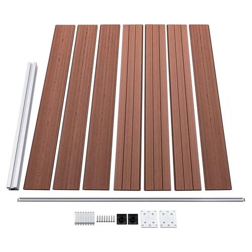 Hegnspanel 175x146 cm WPC brun
