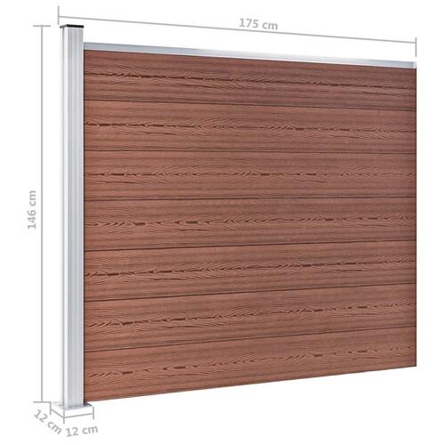 Hegnspanel 175x146 cm WPC brun