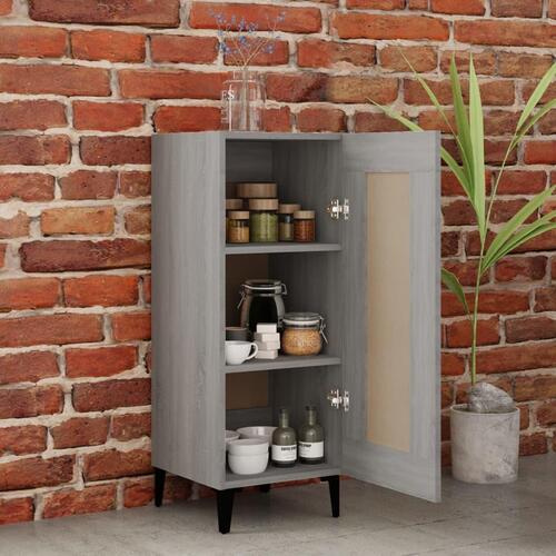 Skænk 34,5x34x90 cm konstrueret træ grå sonoma-eg