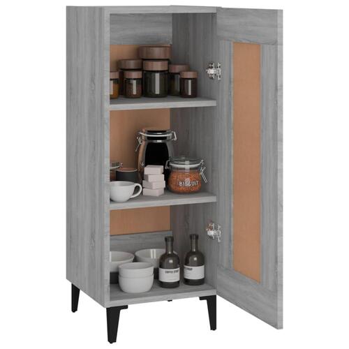 Skænk 34,5x34x90 cm konstrueret træ grå sonoma-eg