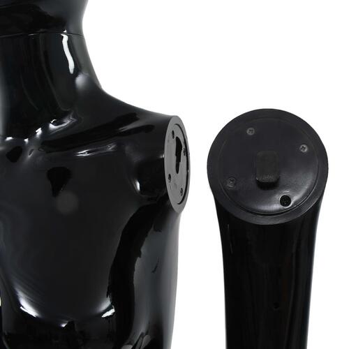 Mannequin kvinde fuld figur glassokkel sort højglans 175 cm