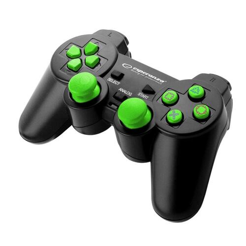 Controller Esperanza EGG107G USB 2.0 Sort Grøn PC PlayStation 3