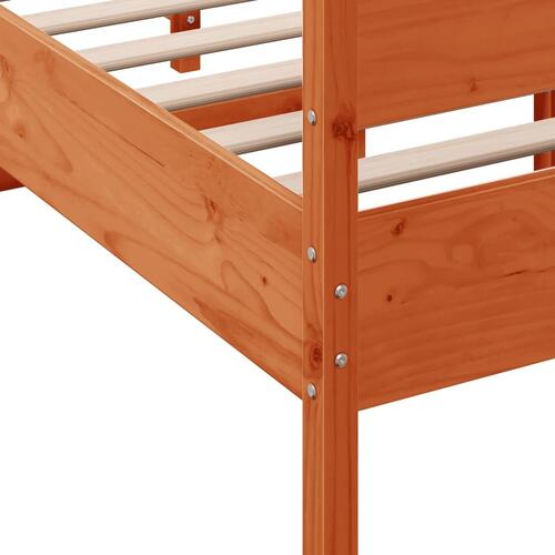 Sengeramme uden madras 120x190 cm massivt fyrretræ gyldenbrun