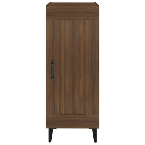 Skænk 34,5x34x90 cm konstrueret træ brun egetræsfarve