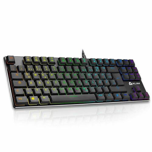 Tastatur KlimTechs K42DE Qwertz Tysk Sort (OUTLET A)