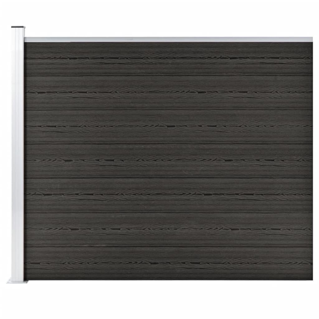 Hegnspanel 175x146 cm WPC grå