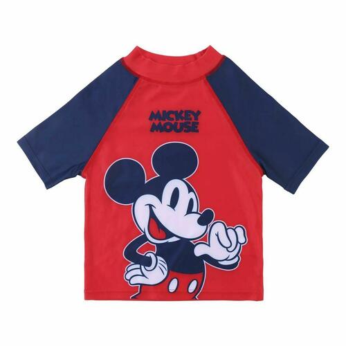 Bade T-shirt Mickey Mouse Rød 3 år