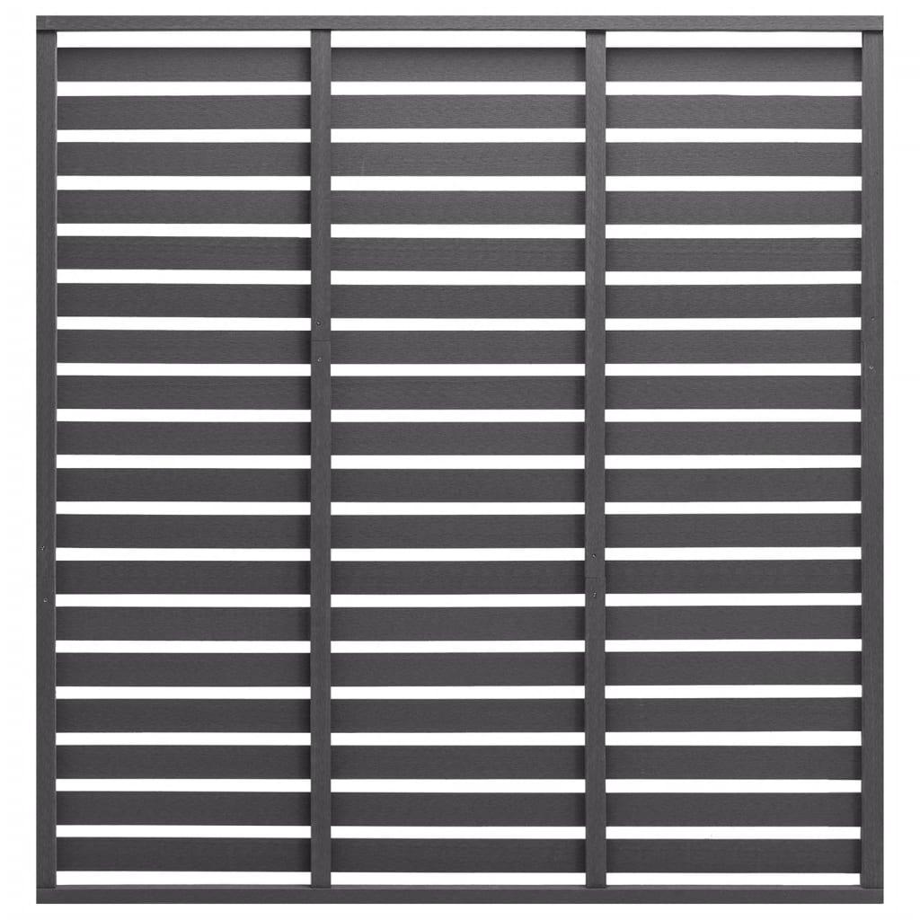 Hegnspanel 170x180 cm WPC grå