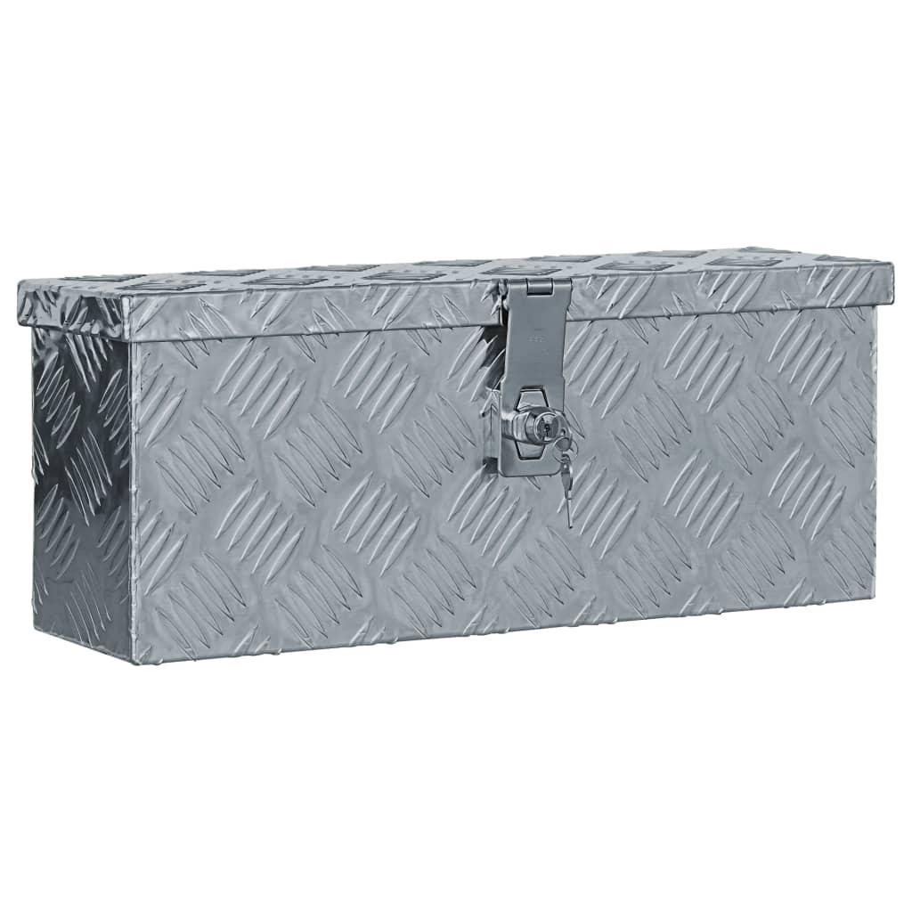Aluminiumskasse 48,5 x 14 x 20 cm sølvfarvet