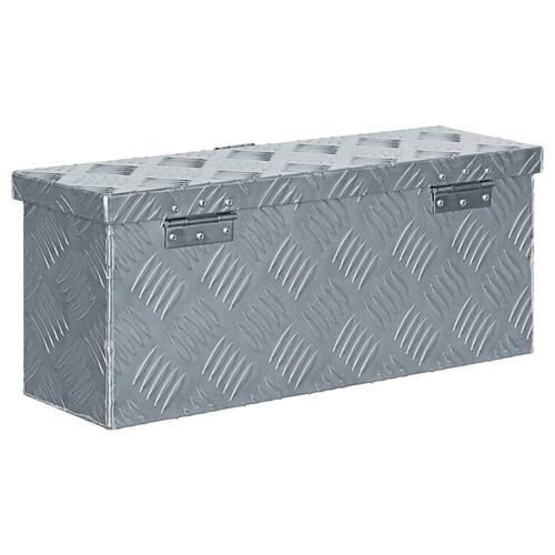 Aluminiumskasse 48,5 x 14 x 20 cm sølvfarvet