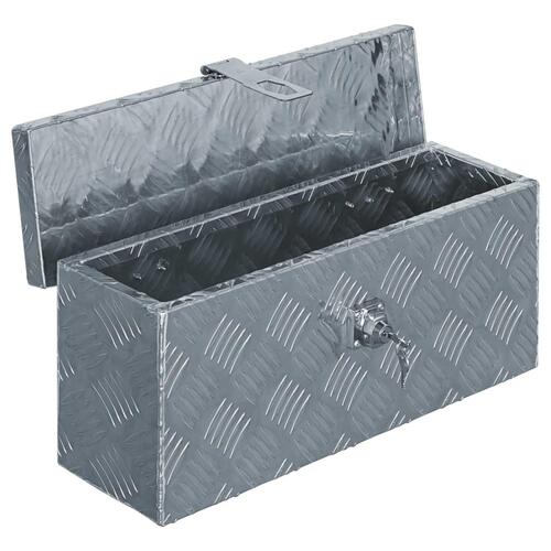 Aluminiumskasse 48,5 x 14 x 20 cm sølvfarvet