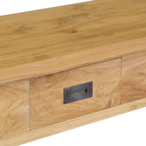 Konsolbord 90x30x80 cm massivt teaktræ