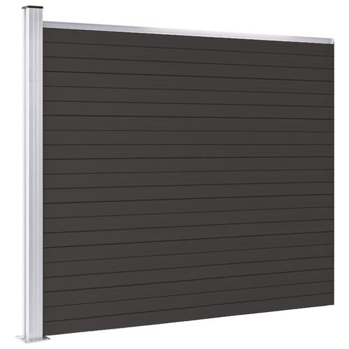 Hegnspanel 175x146 cm WPC sort