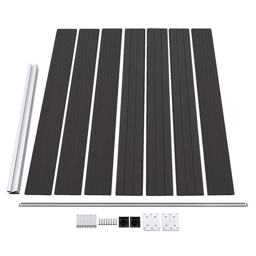 Hegnspanel 175x146 cm WPC sort