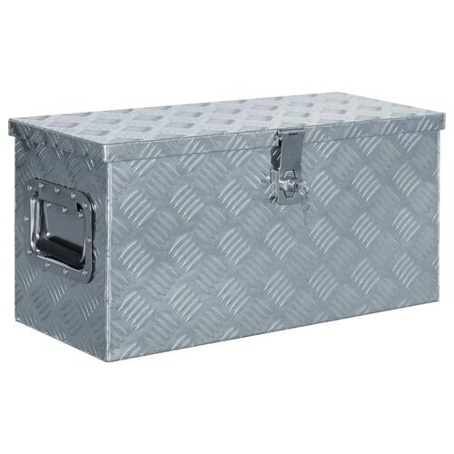 Aluminiumskasse 61,5 x 26,5 x 30 cm sølvfarvet