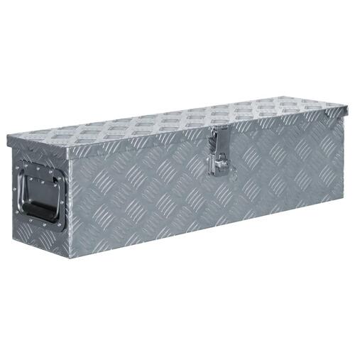 Aluminiumskasse 80,5 x 22 x 22 cm sølvfarvet