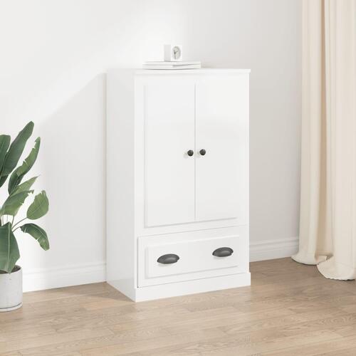 Skænk 60x35,5x103,5 cm konstrueret træ hvid højglans