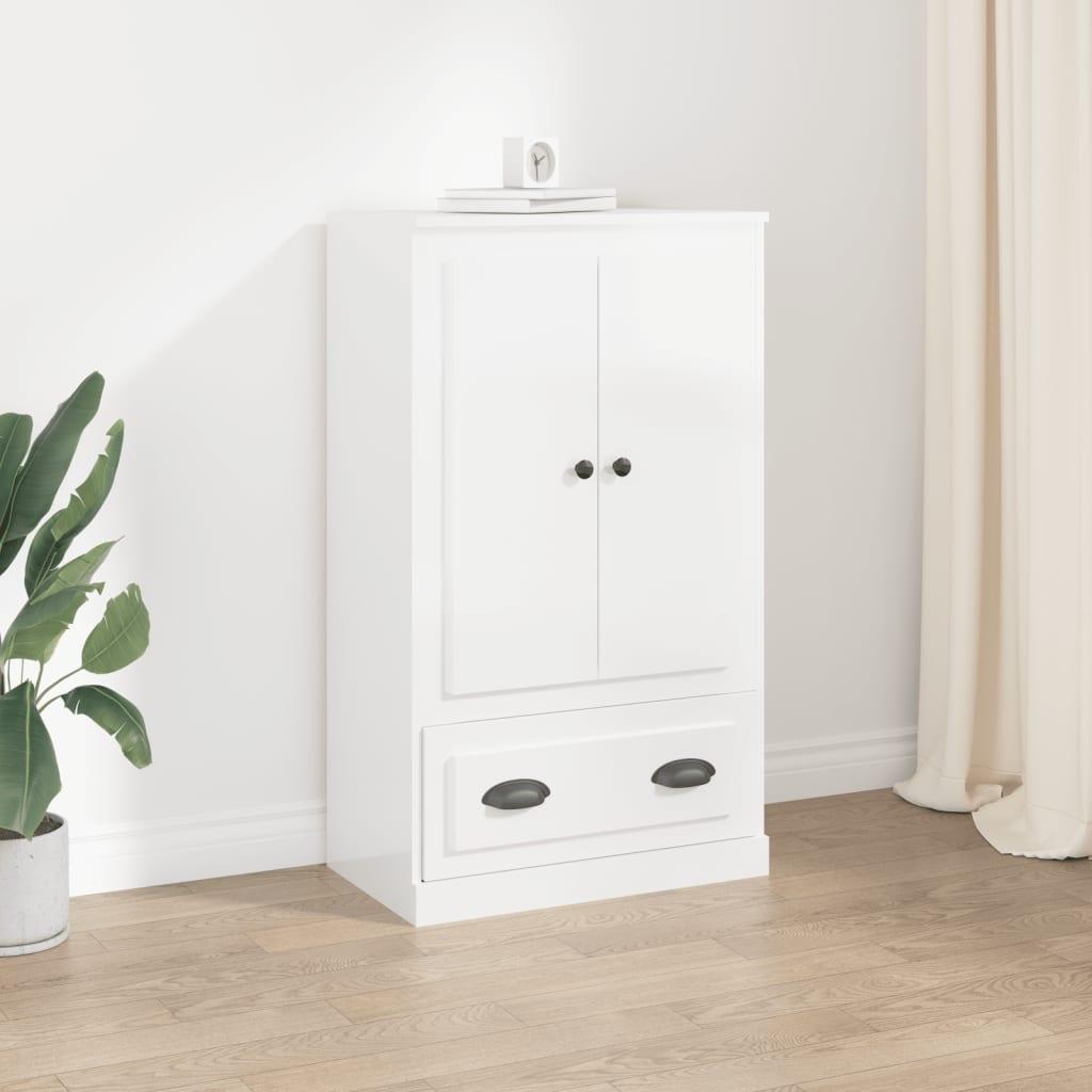 Skænk 60x35,5x103,5 cm konstrueret træ hvid højglans