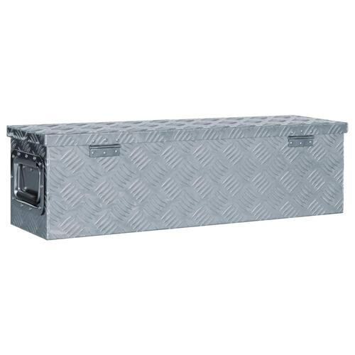 Aluminiumskasse 80,5 x 22 x 22 cm sølvfarvet