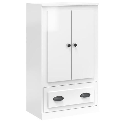 Skænk 60x35,5x103,5 cm konstrueret træ hvid højglans