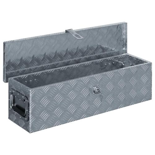Aluminiumskasse 80,5 x 22 x 22 cm sølvfarvet