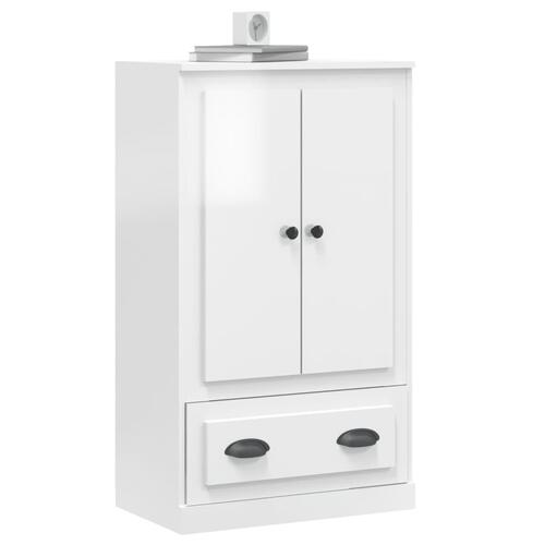 Skænk 60x35,5x103,5 cm konstrueret træ hvid højglans