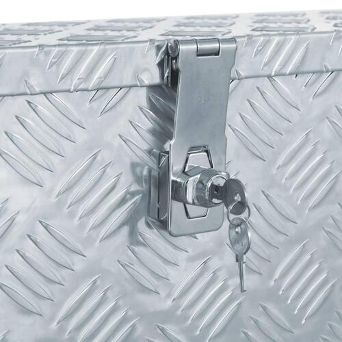 Aluminiumskasse 80,5 x 22 x 22 cm sølvfarvet