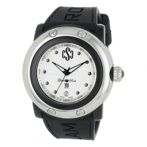 Glam Rock dameur GR62020 - hvid skive, sort rem (Ø 46 mm)