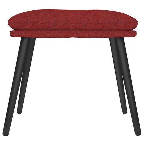 Fodskammel 45x29,5x35 cm stof vinrød