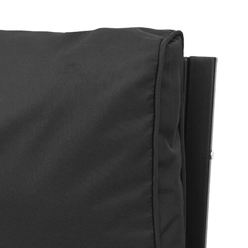 Havestole 2 stk. med grå hynder 68x76x79 cm stål