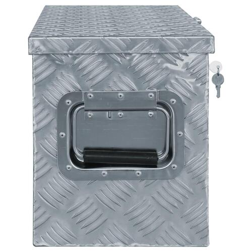 Aluminiumskasse 76,5 x 26,5 x 33 cm sølvfarvet
