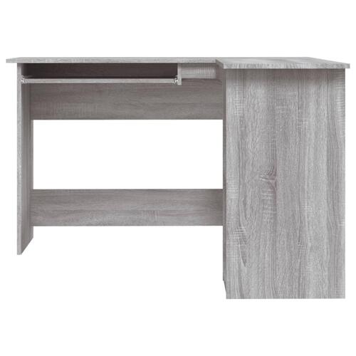 Hjørneskrivebord 120x140x75 cm konstrueret træ grå sonoma-eg