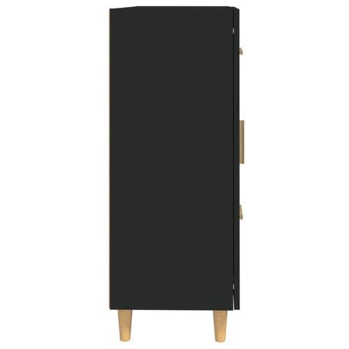 Skænk 69,5x34x90 cm konstrueret træ sort