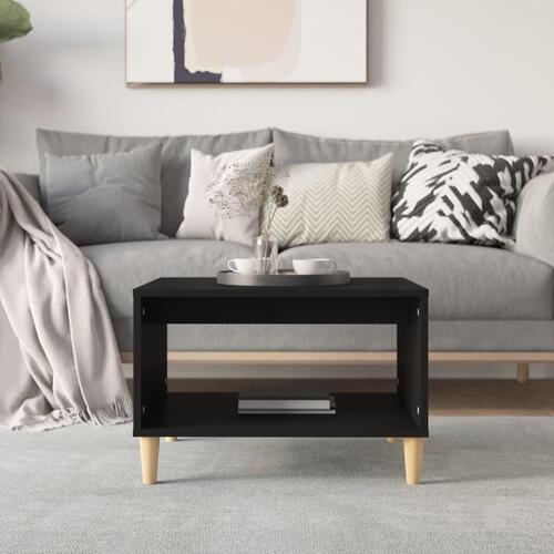 Sofabord 60x50x40 cm konstrueret træ sort
