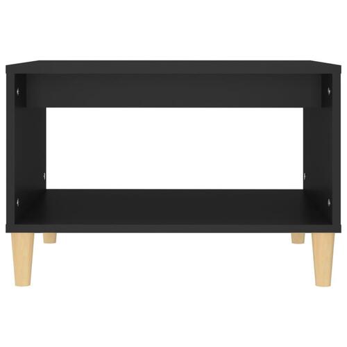 Sofabord 60x50x40 cm konstrueret træ sort