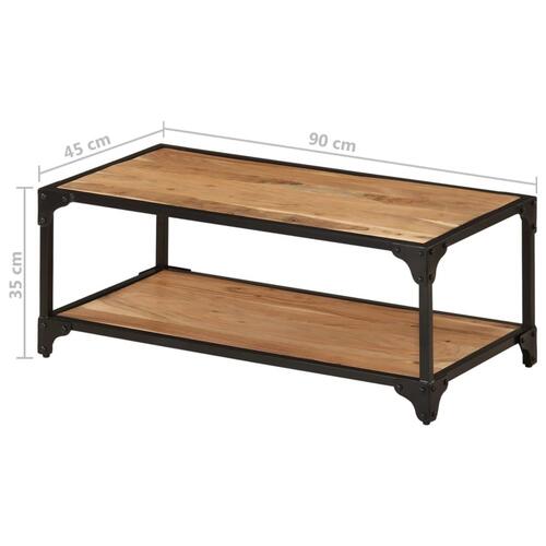 Sofabord 90x45x35 cm massivt akacietræ