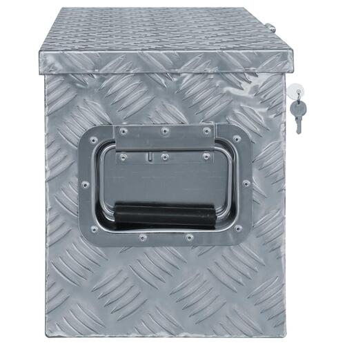 Aluminiumskasse 80 x 30 x 35 cm sølvfarvet