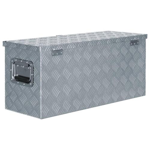 Aluminiumskasse 80 x 30 x 35 cm sølvfarvet