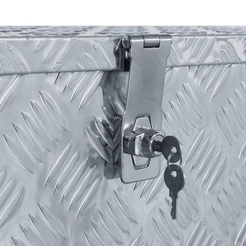 Aluminiumskasse 80 x 30 x 35 cm sølvfarvet