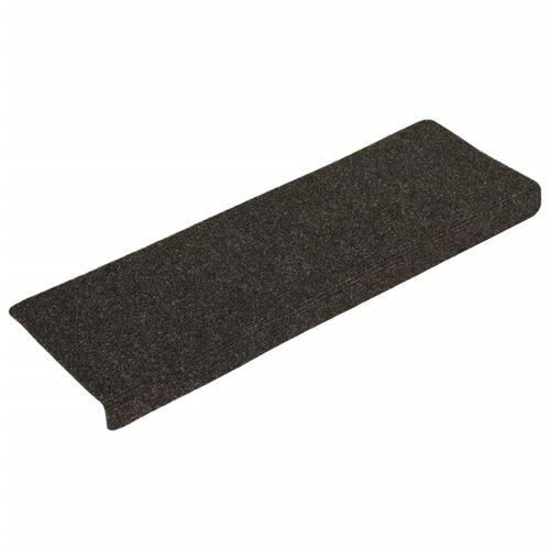 Trappemåtter 15 stk. 65x21x4 cm tuftet antracitgrå
