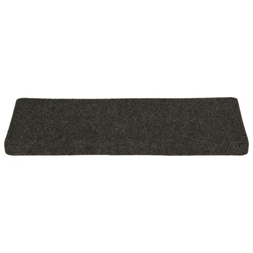 Trappemåtter 15 stk. 65x21x4 cm tuftet antracitgrå